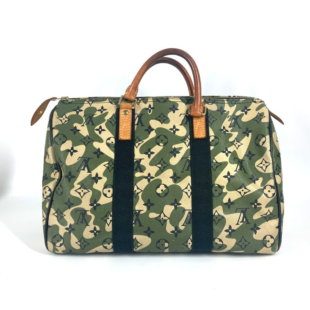 Louis Vuitton M95773 Flage by Takashi Murakami Monogram Canvas Green Speedy Handbag