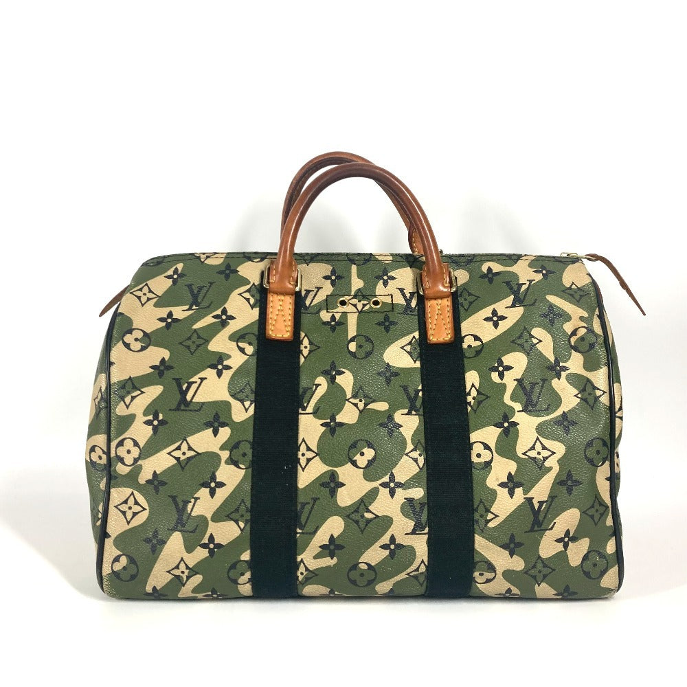 Louis Vuitton M95773 Flage by Takashi Murakami Monogram Canvas Green Speedy Handbag