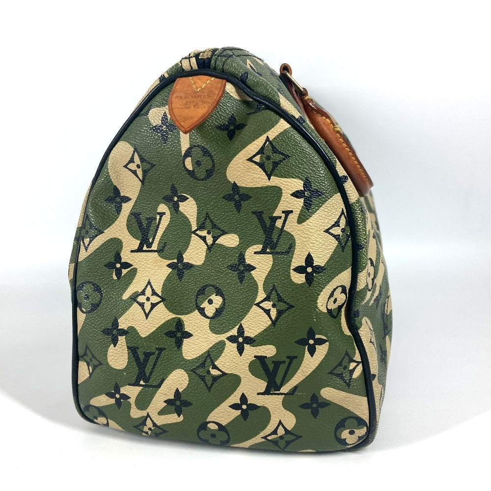 Louis Vuitton M95773 Flage by Takashi Murakami Monogram Canvas Green Speedy Handbag