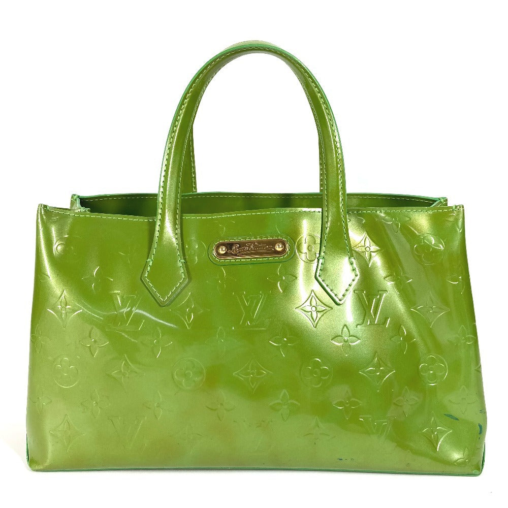 Louis Vuitton M93645 Vernis Wilshire Boulevard Monogram Canvas Green Handbag