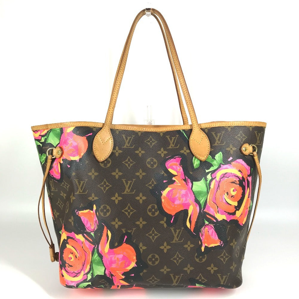 Louis Vuitton M48613 Rose Neverfull MM Monogram Canvas Brown Tote Bag D 9