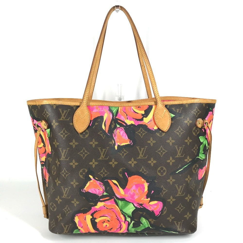 Louis Vuitton M48613 Rose Neverfull MM Monogram Canvas Brown Tote Bag D 9