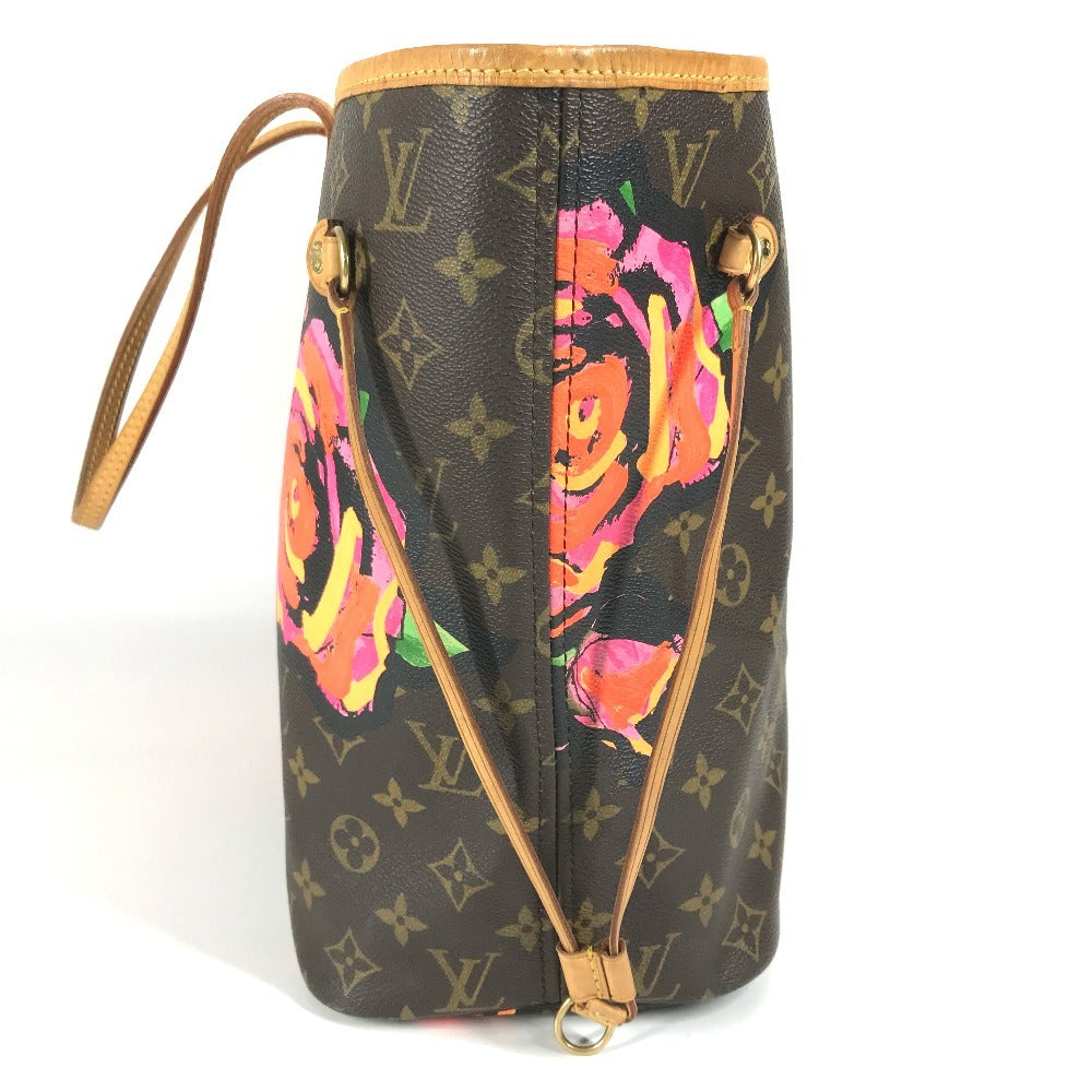 Louis Vuitton M48613 Rose Neverfull MM Monogram Canvas Brown Tote Bag D 9