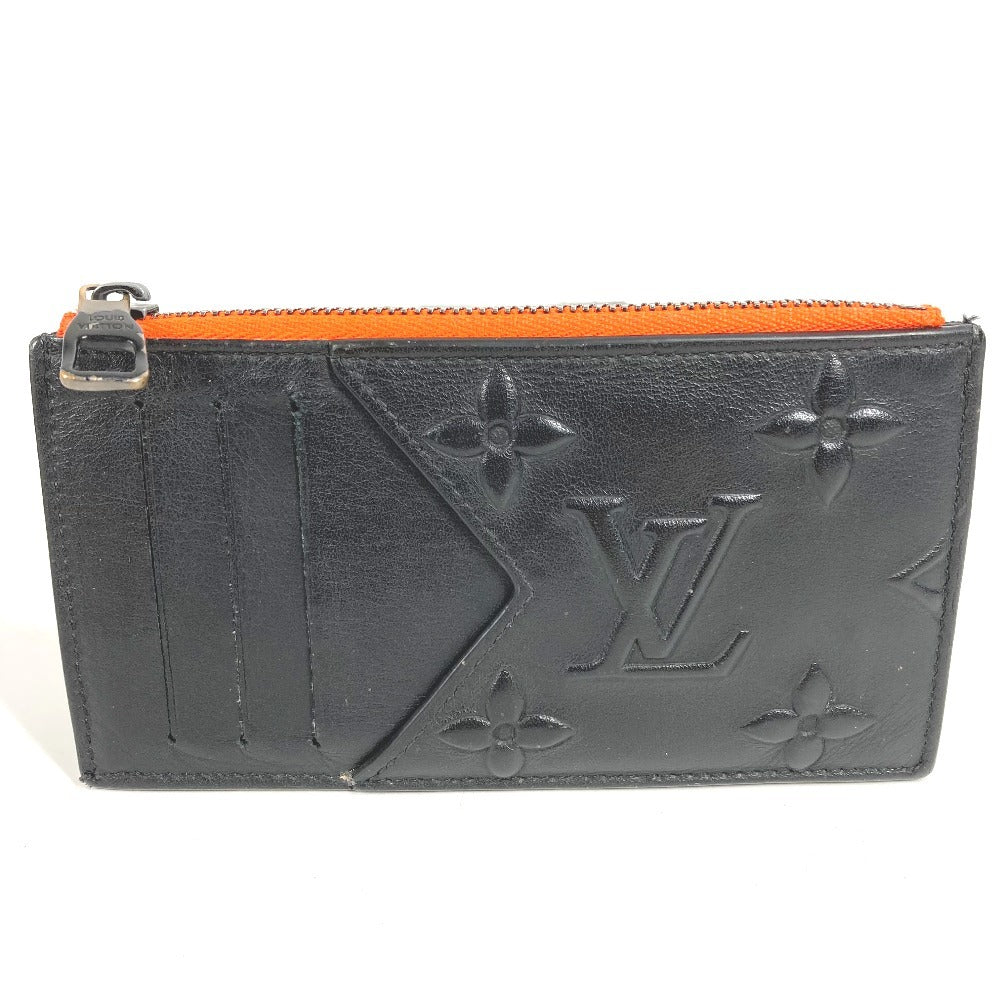 Louis Vuitton Coin M80827 Virgil Abloh Seal Monogram Leather Black Wallet Case