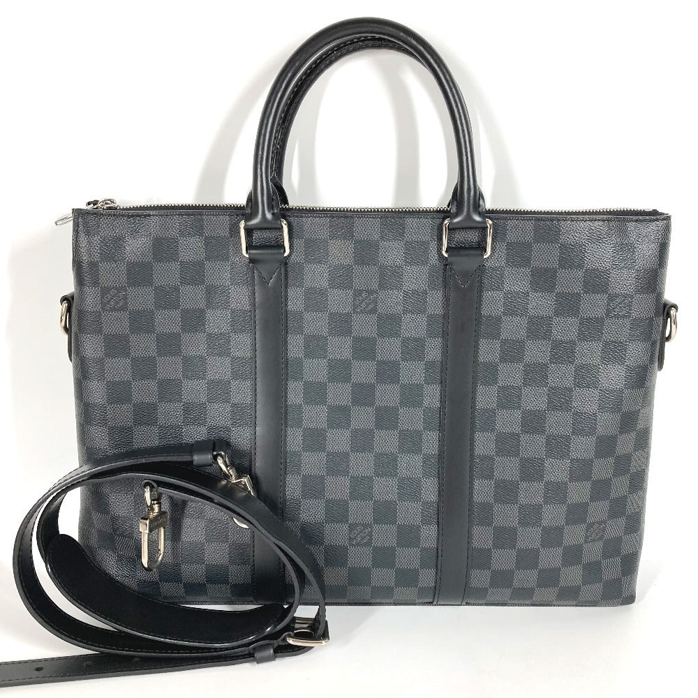 Louis Vuitton Business N40024 Damier Grafitto Damier Canvas Black Handbag