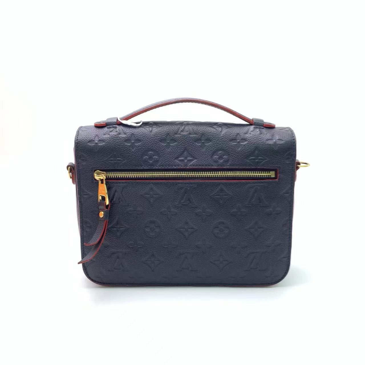 Louis Vuitton Pochette Métis Navy Monogram Empreinte Leather Metis Clutch Bag