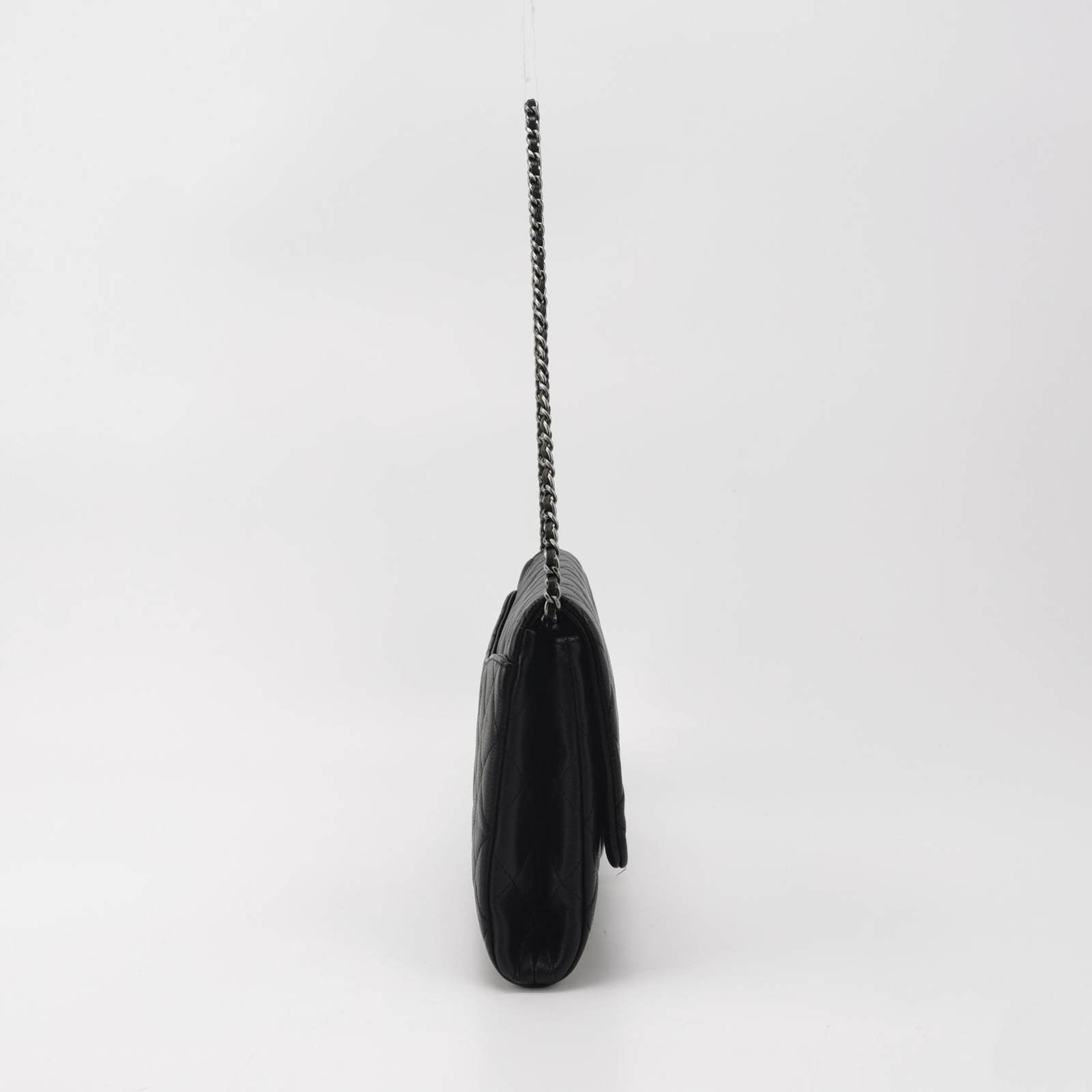 Chanel Envelope Chains Caviar Black Leather Shoulder Bag