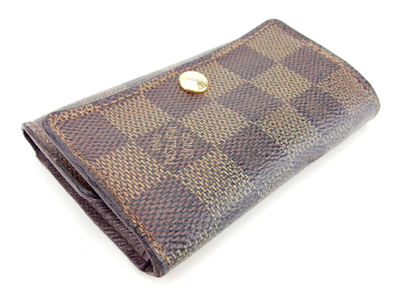 Louis Vuitton Key holder N62630 Multicles6 Brown Beige Gold Key Chain D1839