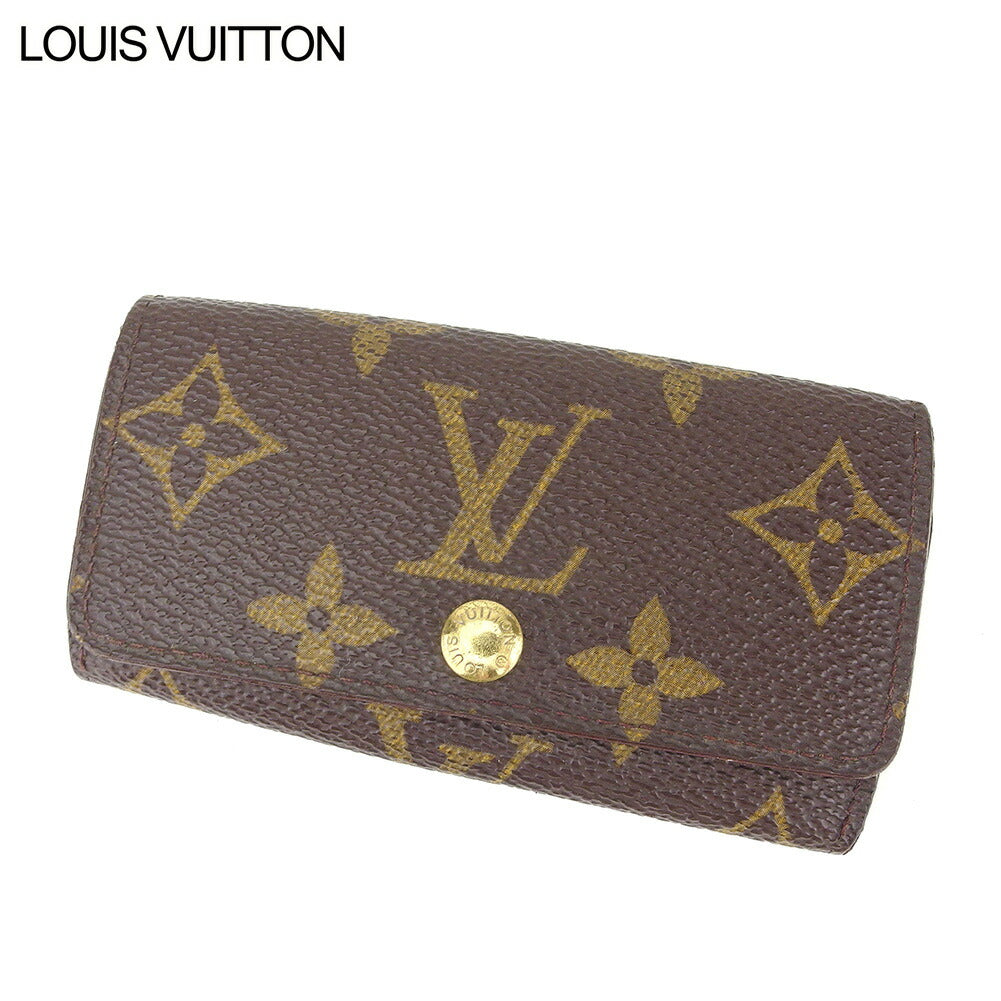 Louis Vuitton Key holder M62631 Multicles4 Brown Beige Gold Key Chain D1939