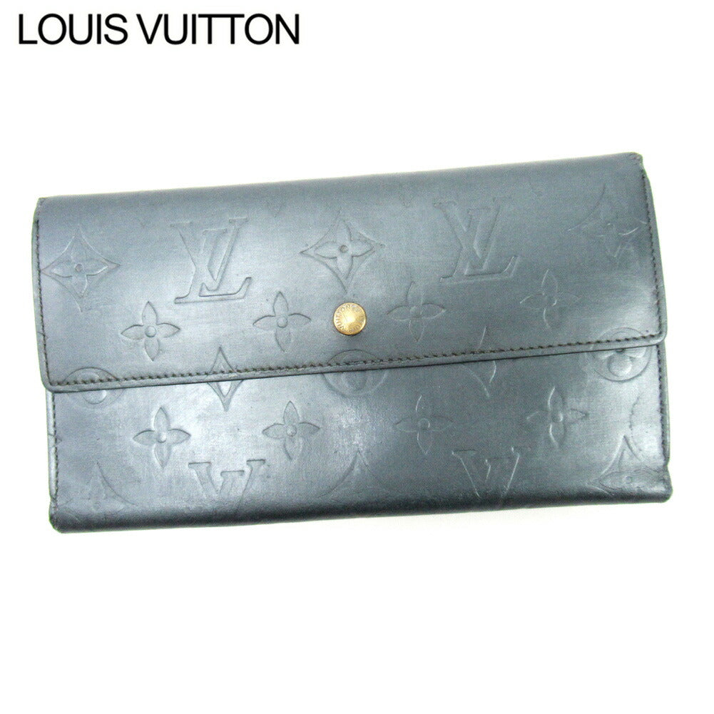 Louis Vuitton Long Purse M65105 Porte Tresor Blue Wallet Case