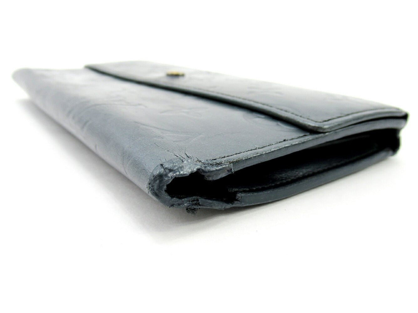 Louis Vuitton Long Purse M65105 Porte Tresor Blue Wallet Case