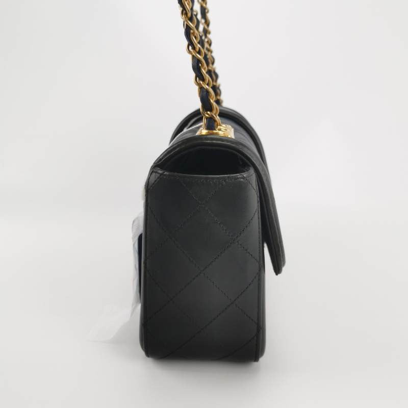 Chanel Elegant CC Flap Navy Quilted Black Shoulder Bag