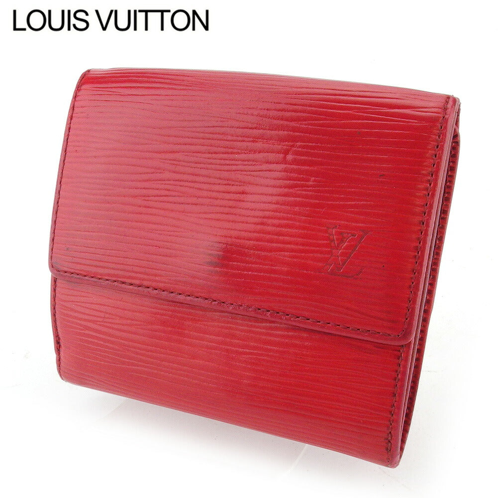 Louis Vuitton Bifold M63487 Porte Monnaie Billets Red Wallet Case D2243