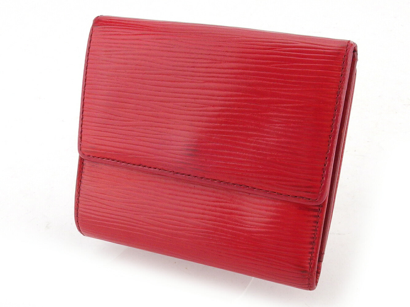 Louis Vuitton Bifold M63487 Porte Monnaie Billets Red Wallet Case D2243