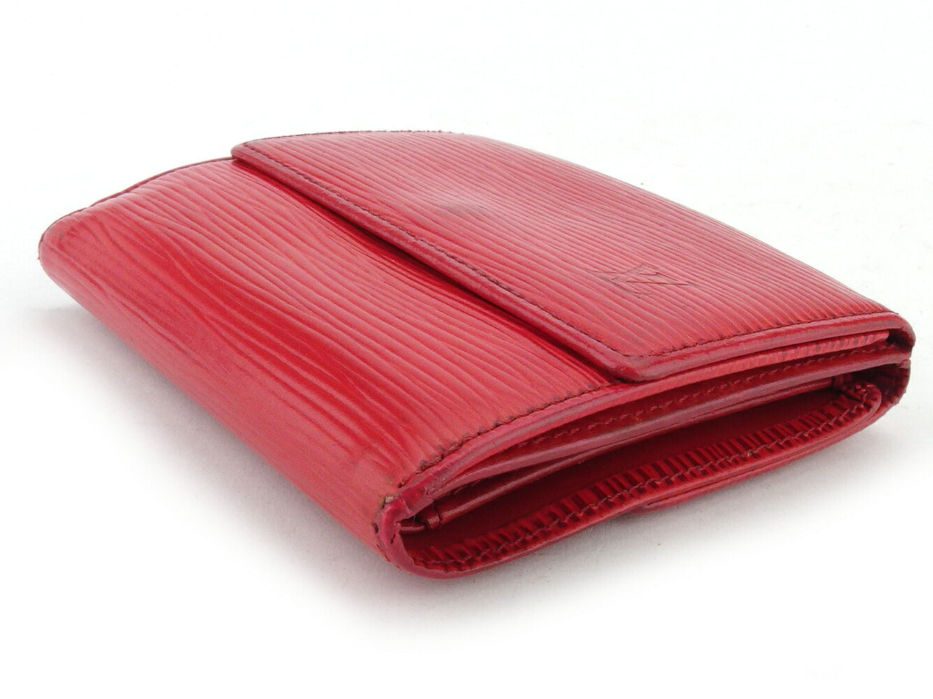 Louis Vuitton Bifold M63487 Porte Monnaie Billets Red Wallet Case D2243
