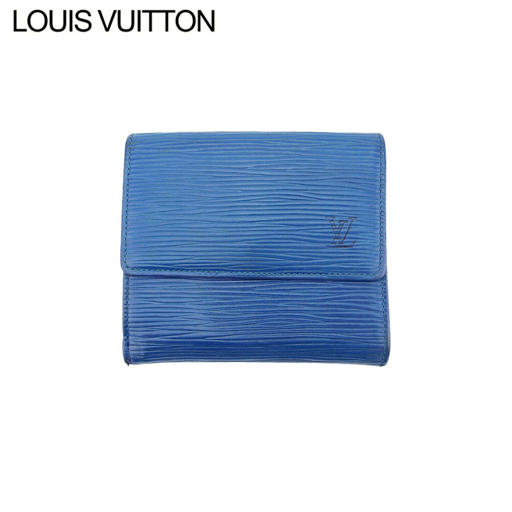 Louis Vuitton Bifold M63485 Porte Monnaie Billets Blue Wallet Case D2571