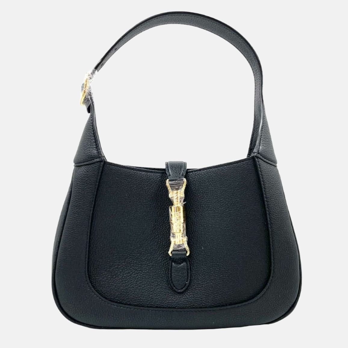 Gucci Jackie Pebbled Leather Black Small Travel Bag
