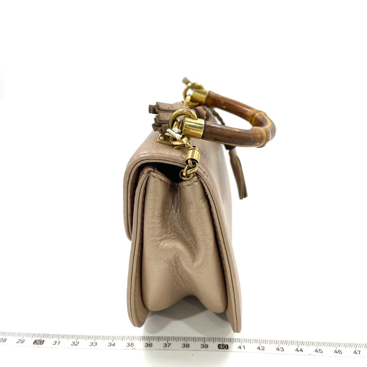 Gucci Bamboo Night Super Leather Gold Mini Chain Travel Bag