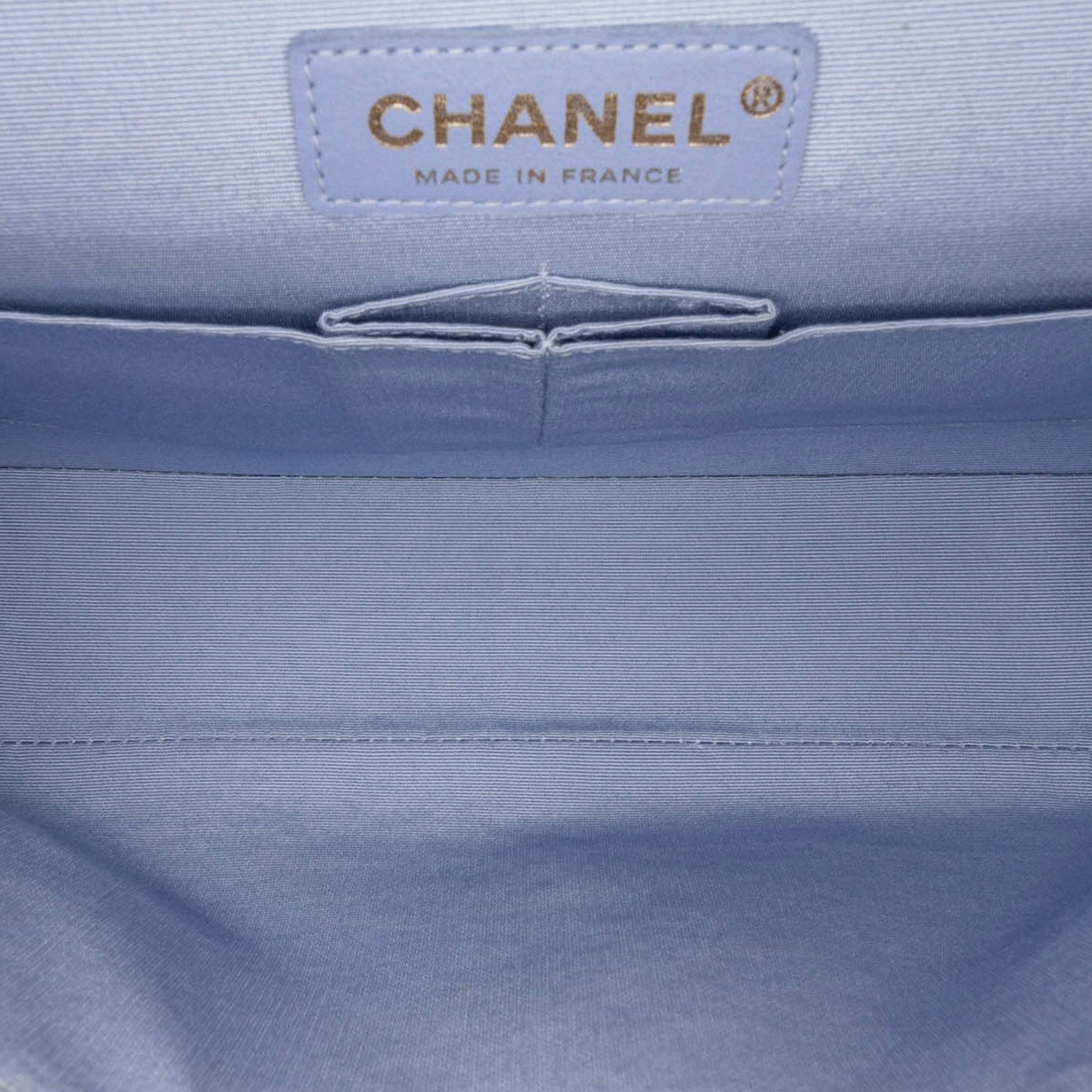 Multi Chanel Medium Classic Printed Lambskin Watercolor Double Flap Shoulder Bag