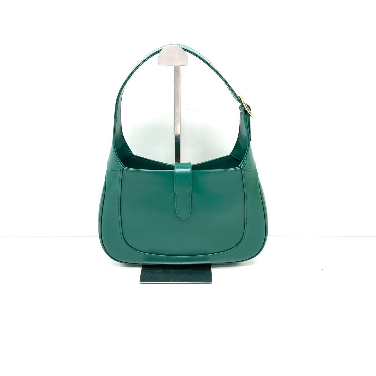 Gucci Jackie Adjustable Strap Leather Green Small Travel Bag Strap 6