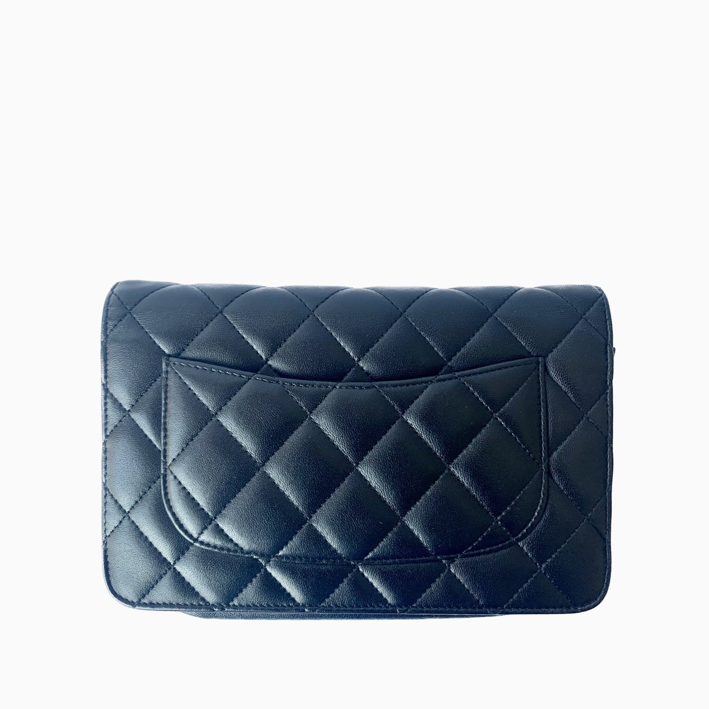 Chanel On Chains WOC Timeless Classic Black Wallet Case Black 2