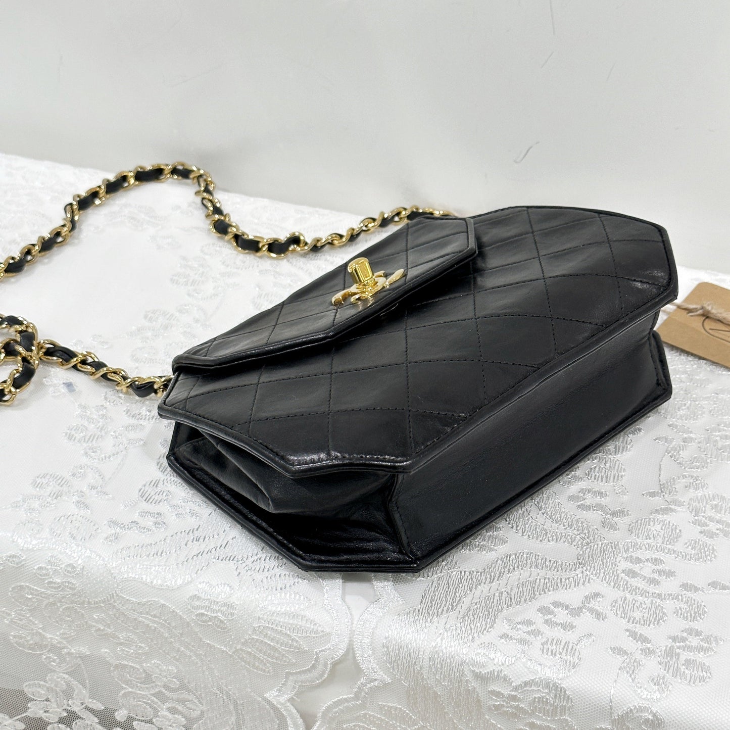 Chanel   octagonal quilted chain bag