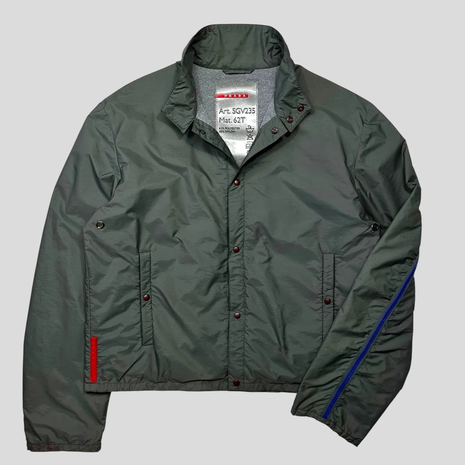 Prada Handbag Sport Gel Seam Cropped Jacket - M Nylon