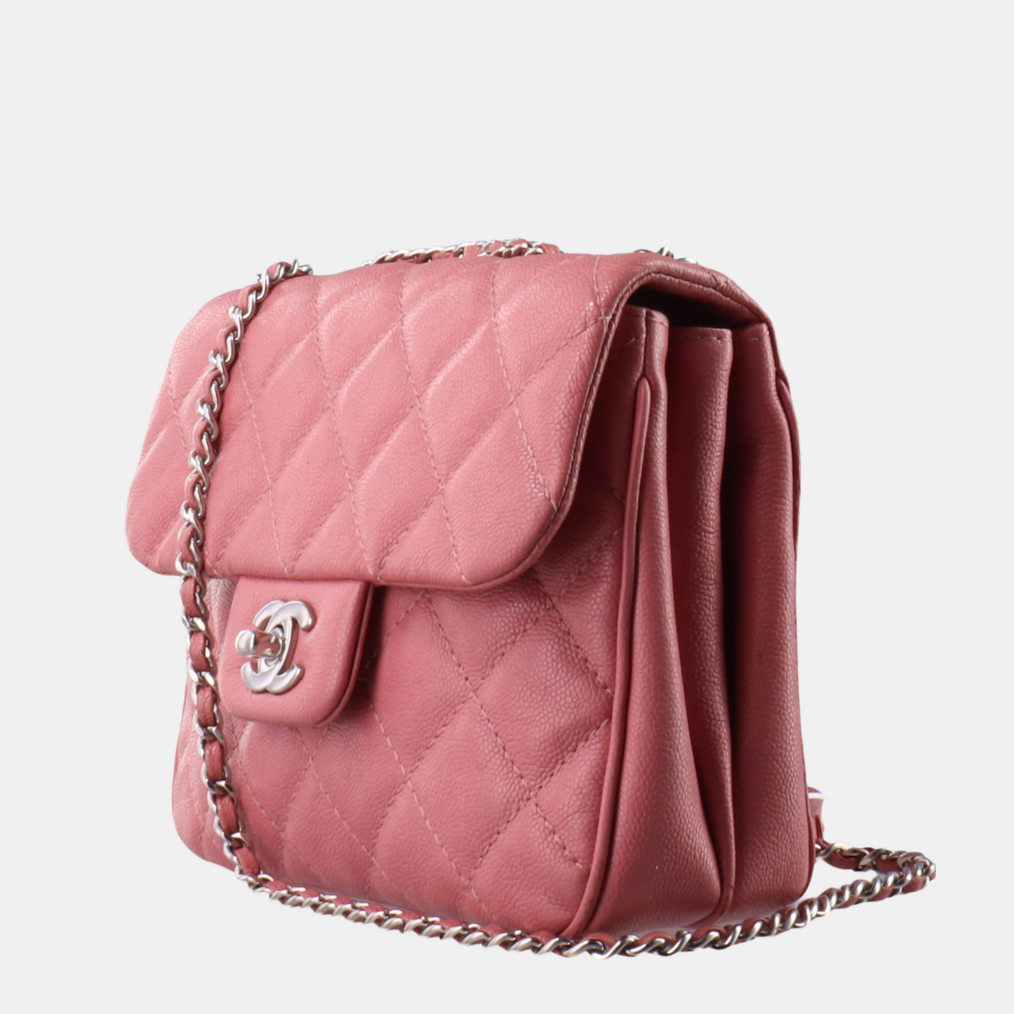 Chanel Urban Companion Flap Mauve Caviar Pink Small Leather Shoulder Bag
