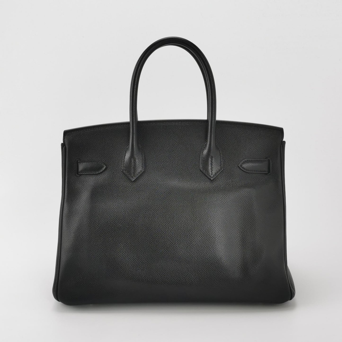 Hermes Birkin Epsom Palladium Hardware Handbag Leather Black Travel Bag