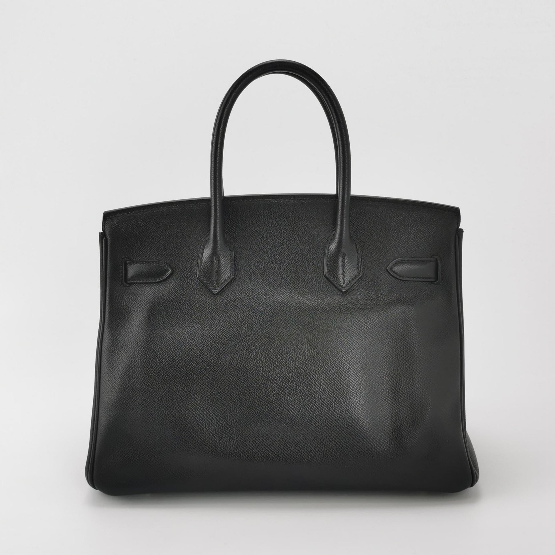 Hermes Birkin Epsom Palladium Hardware Handbag Leather Black Travel Bag