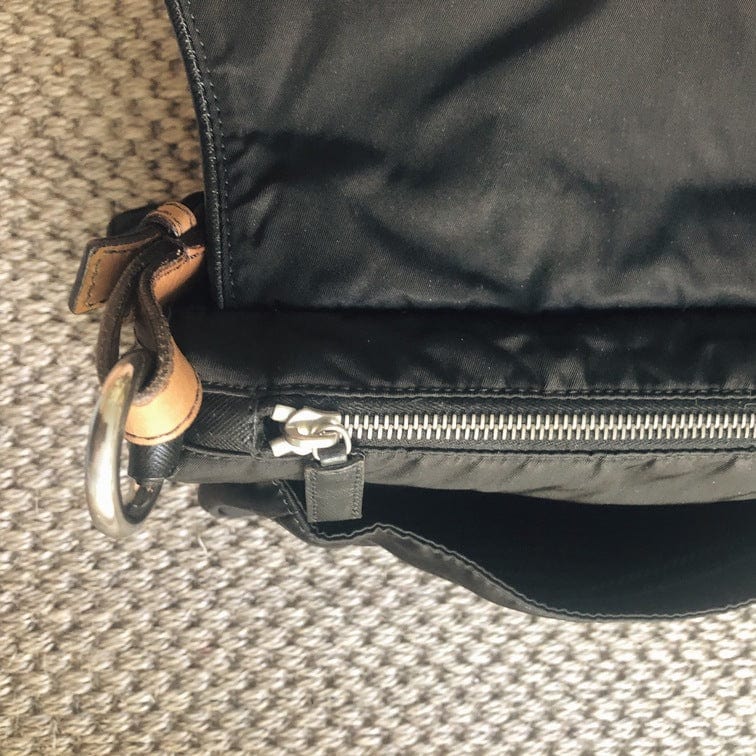 Prada Prada Shoulder Bag With Leather Handle