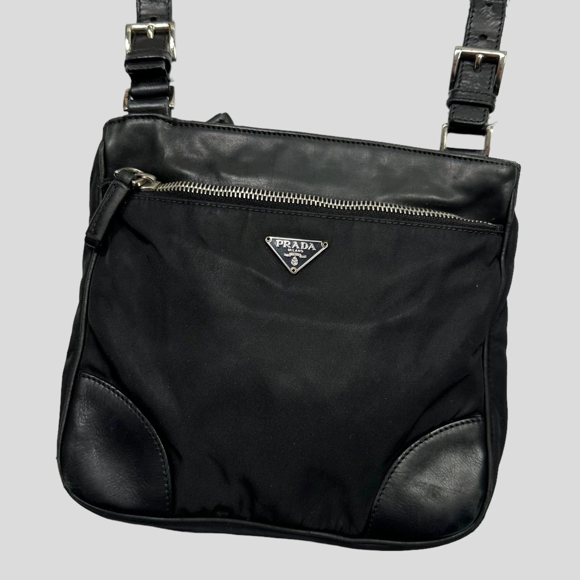 Prada Crossbody Bag Milano 00’s & Leather Nylon