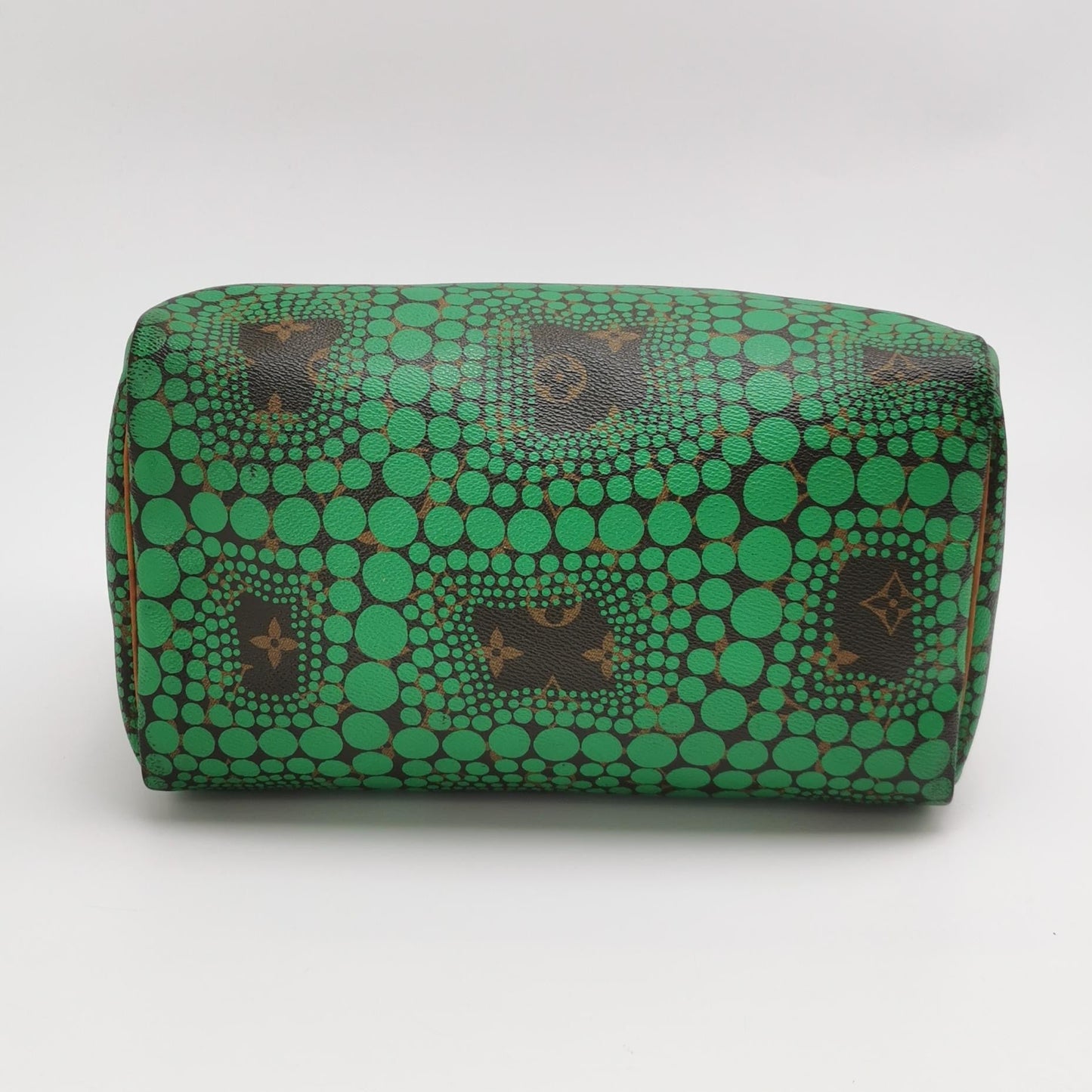 Louis Vuitton Kusama Town Speedy 30 Green Top Handle Handbag Bag 1