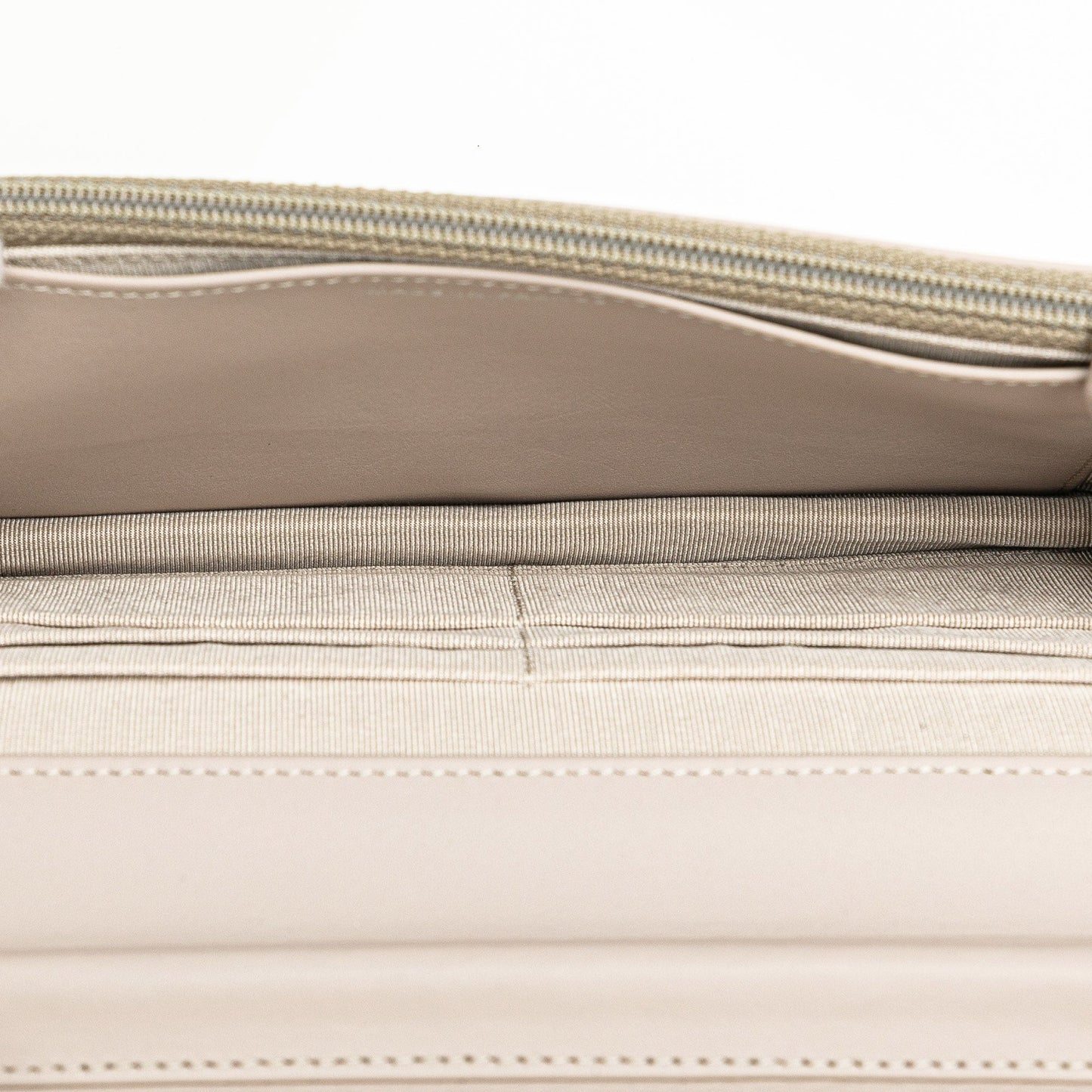 Tan Chanel Quilted Calfskin Stitched CC Wallet on Chain Crossbody Bag