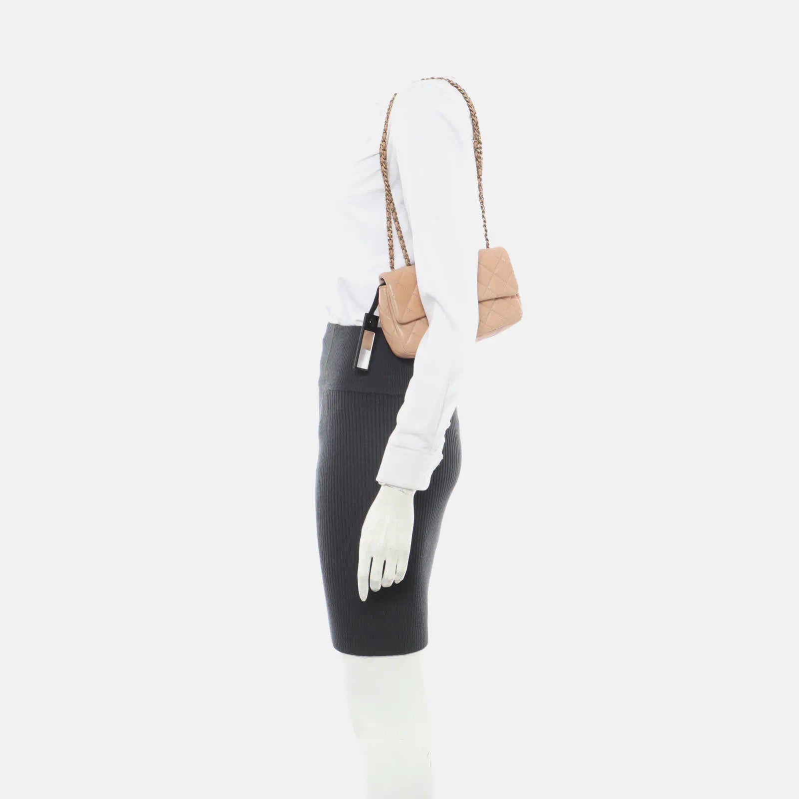Chanel Classic Flap - Lambskin Beige Leather Crossbody Bag