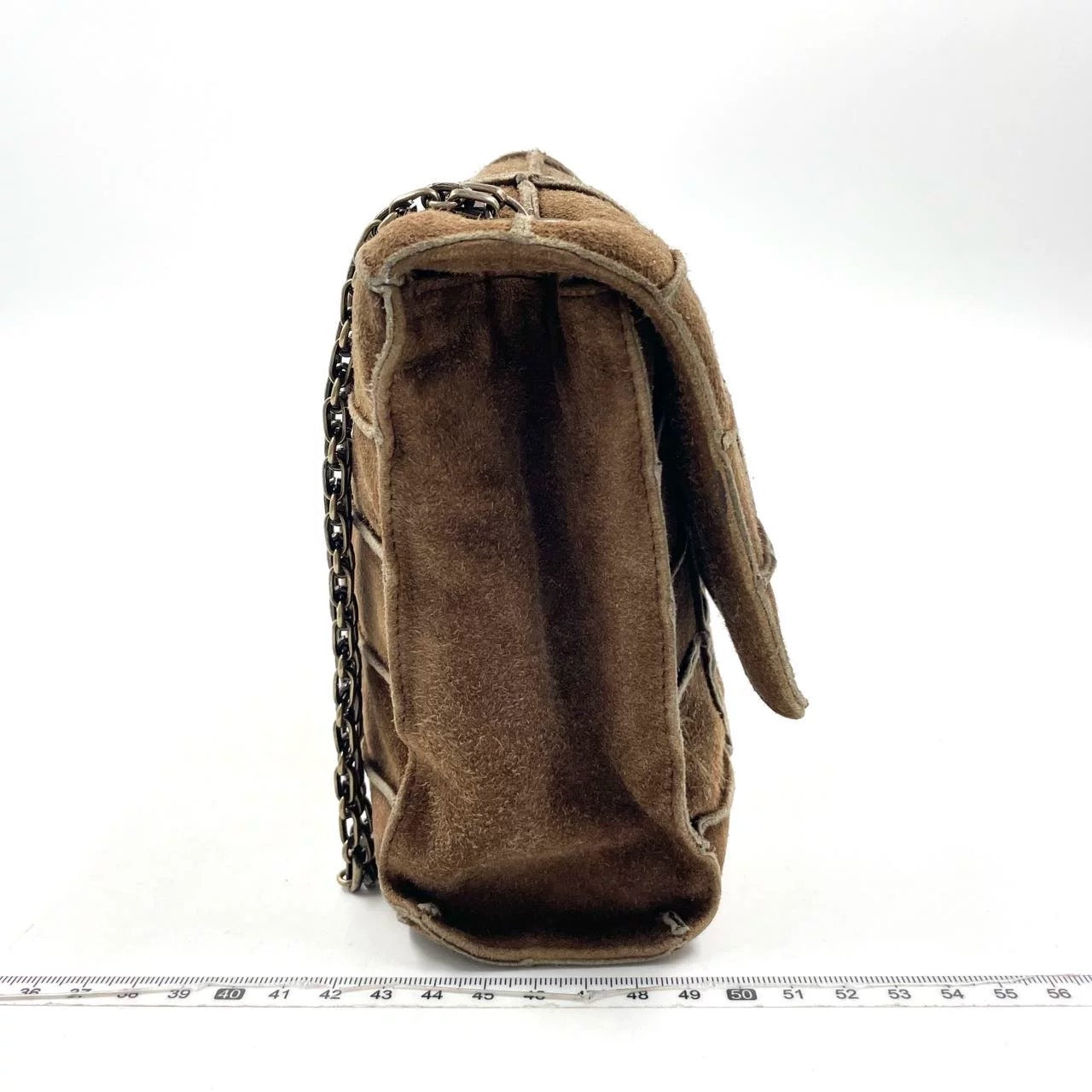 Chanel 2.55 Flap Chocolate Bar Suede Brown Shoulder Bag