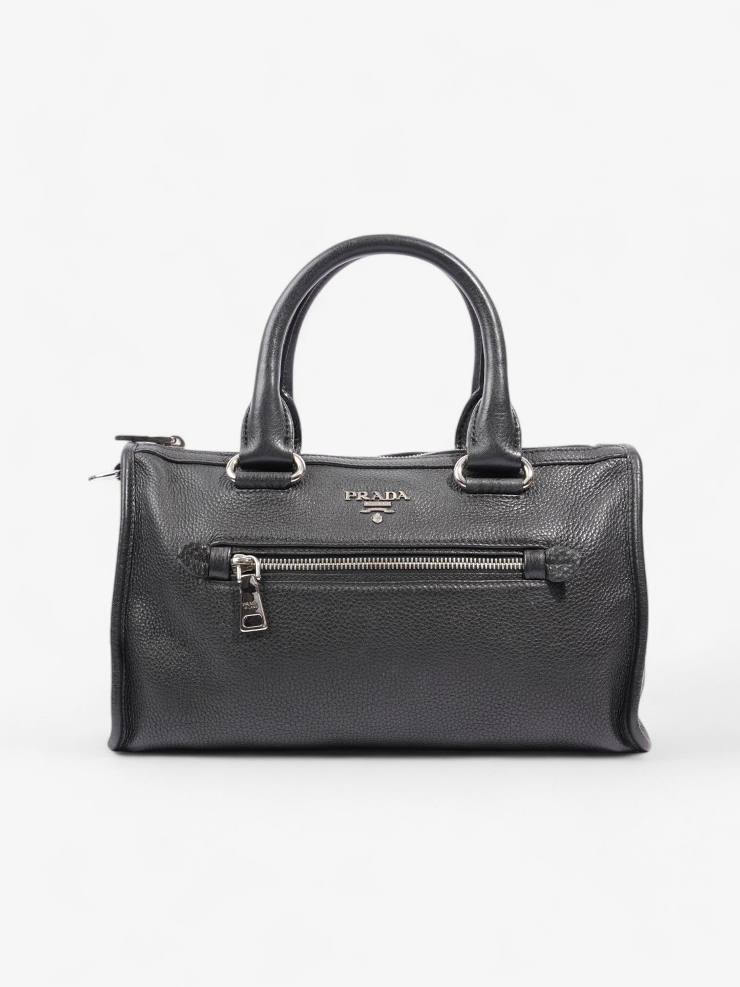 Prada Tote Leather Black Shoulder Bag