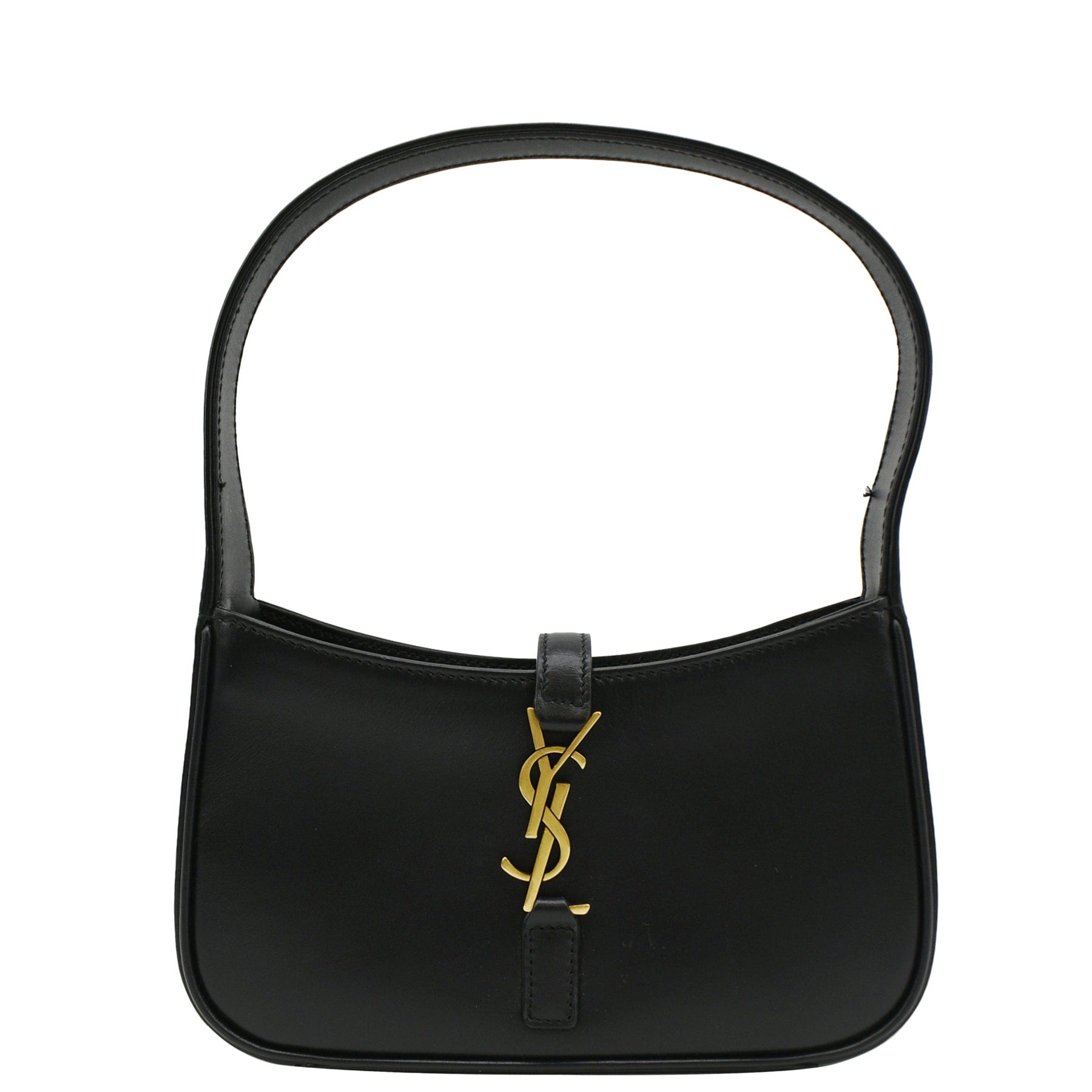 YSL Saint Laurent Yves Le Shoulder Bag Leather Black Mini