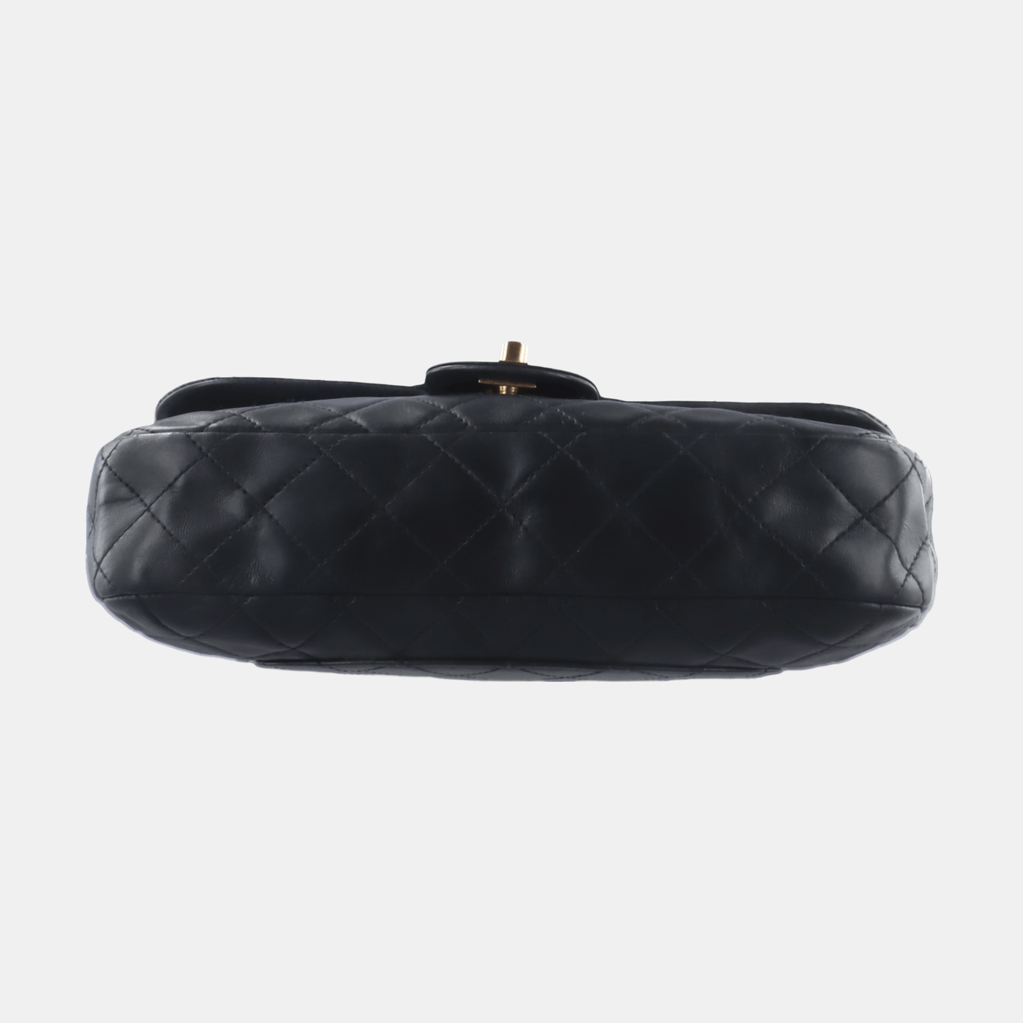Chanel Classic Flap Lambskin Valentine Marine Charms Black Leather Key Chain