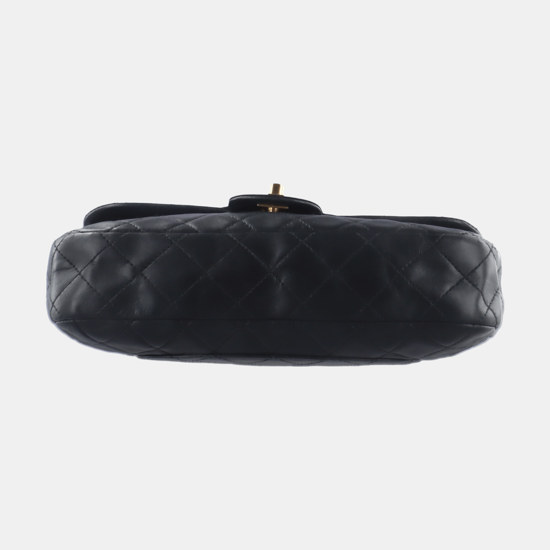 Chanel Classic Flap Lambskin Valentine Marine Charms Black Leather Key Chain