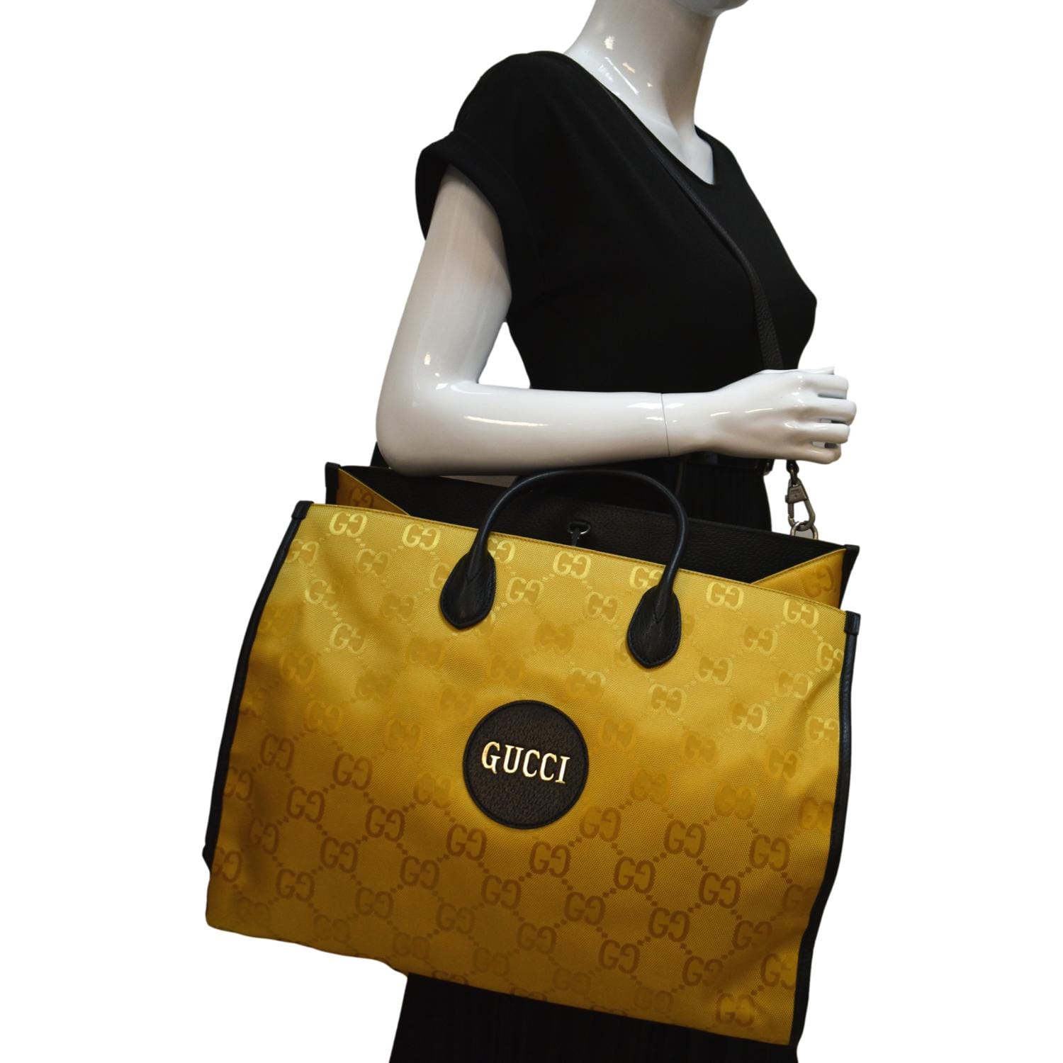 Gucci Off The Grid Tote Bag Yellow Nylon