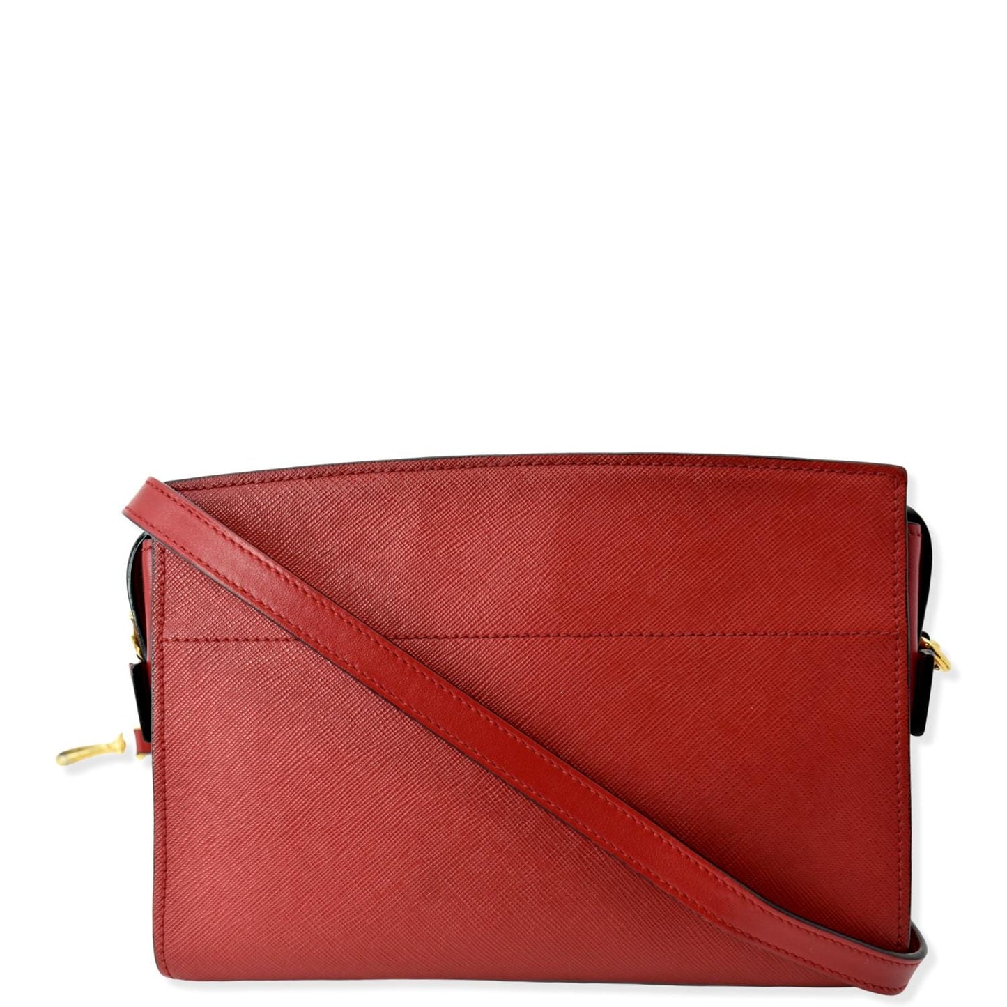 Prada Saffiano City Esplanade Crossbody Bag Red
