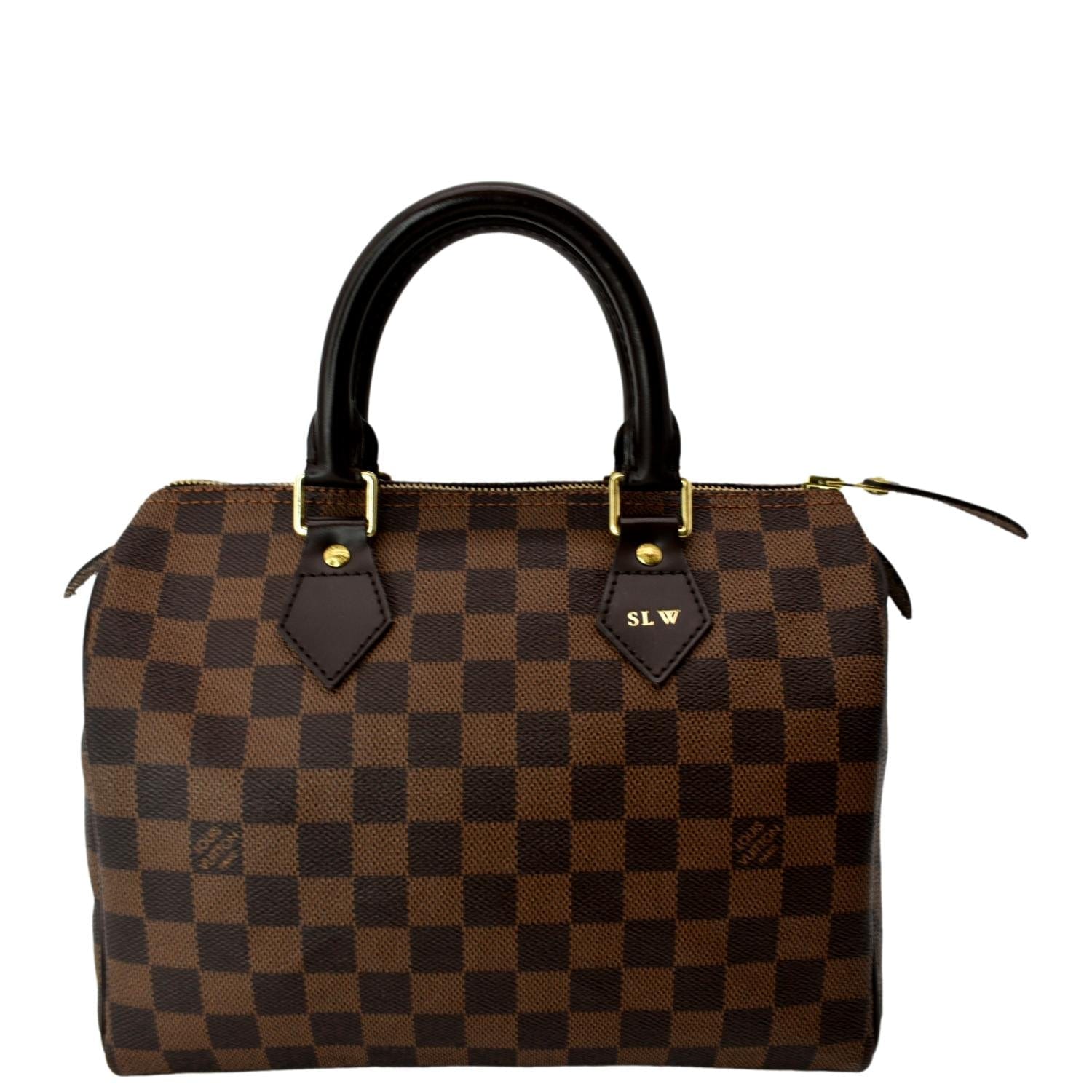 LV Louis Speedy Damier Ebene Shoulder Bag Brown