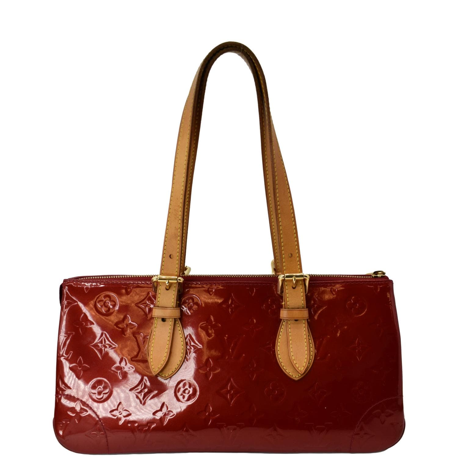 LV Louis Rosewood Vernis Shoulder Bag Pomme Monogram