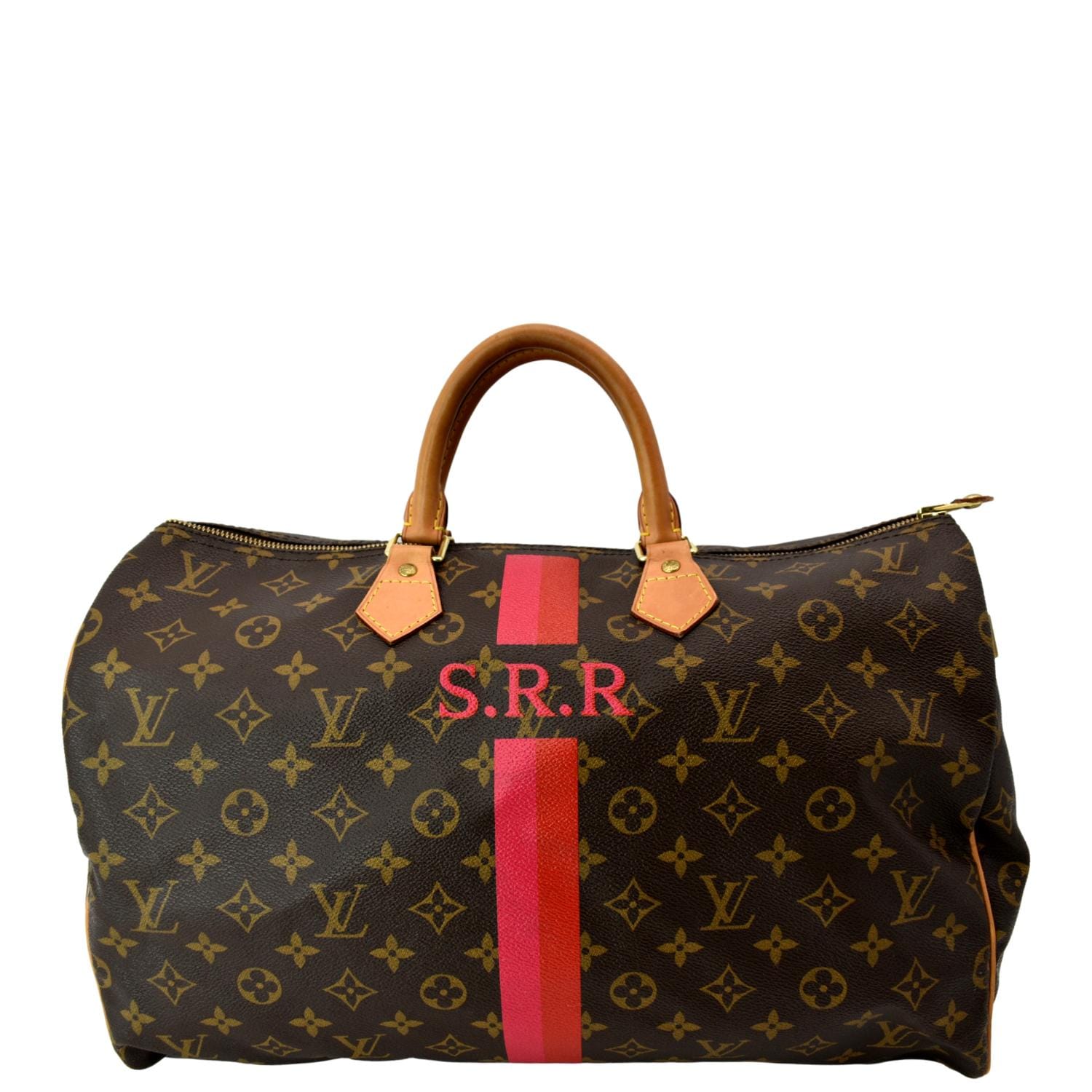 LV Louis Speedy Satchel Bag Canvas Monogram Travel Bag