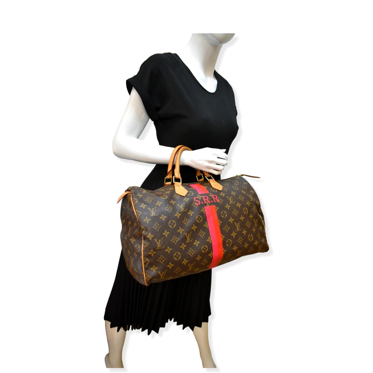 LV Louis Speedy Satchel Bag Canvas Monogram Travel Bag