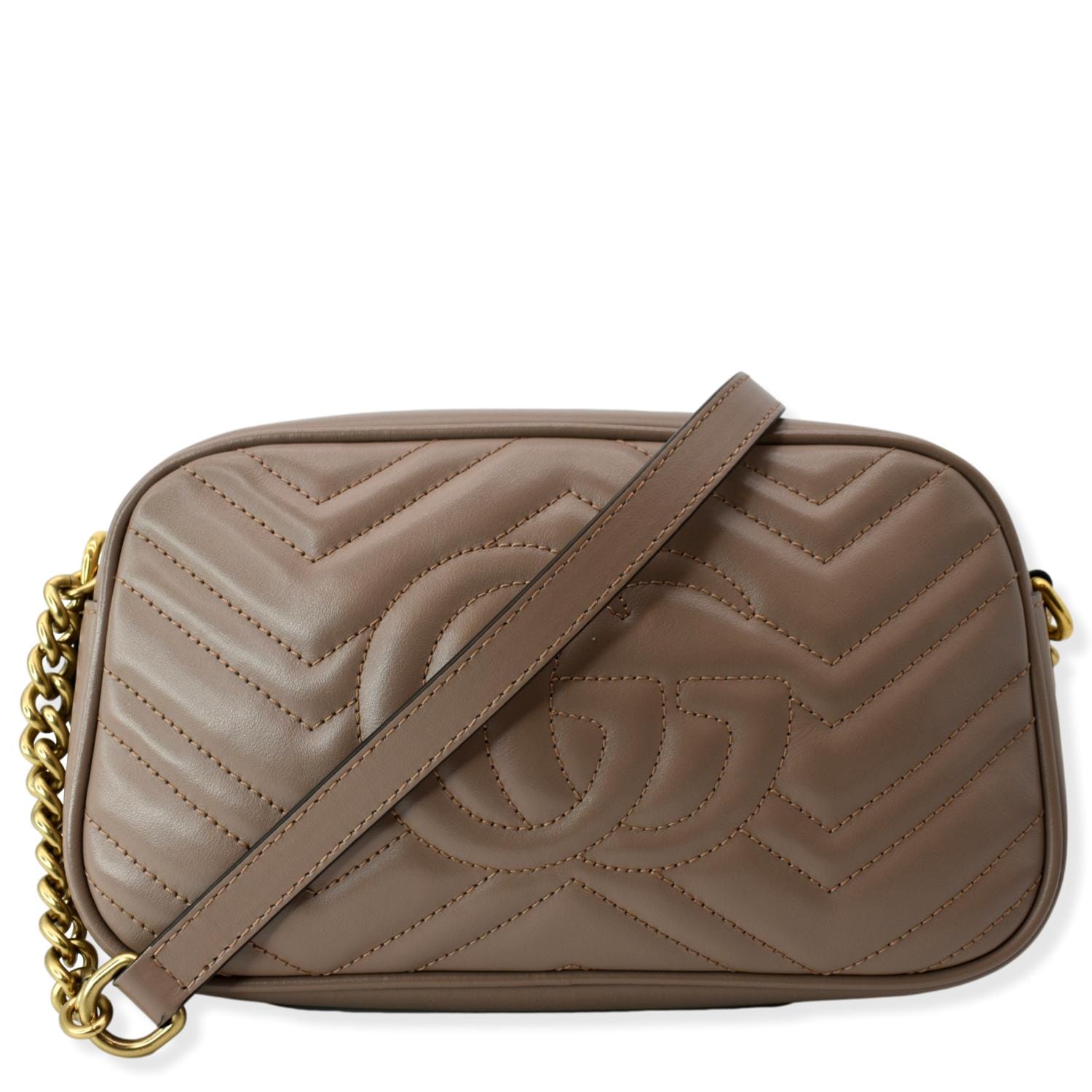 Gucci Marmont Crossbody Bag Dusty Leather Matelasse