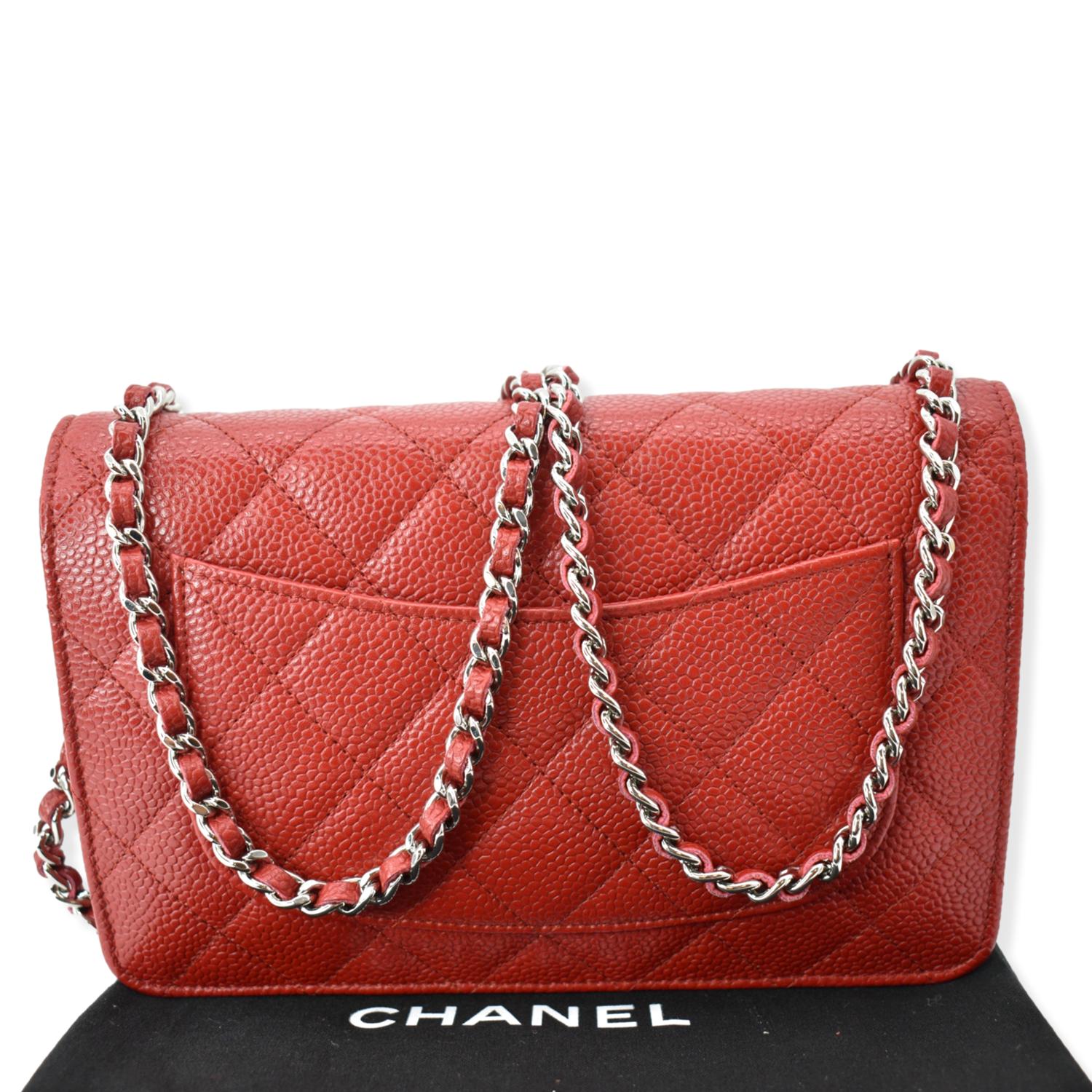 Chanel CC WOC Caviar Leather Red Travel Bag