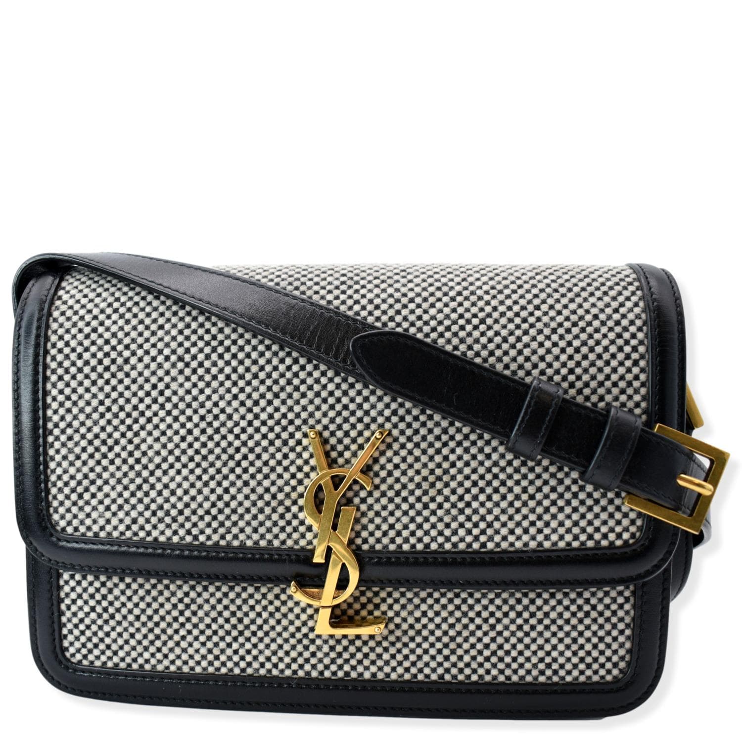 YSL Saint Laurent Saint Laurent Solferino Medium And Shoulder Bag Leather Canvas
