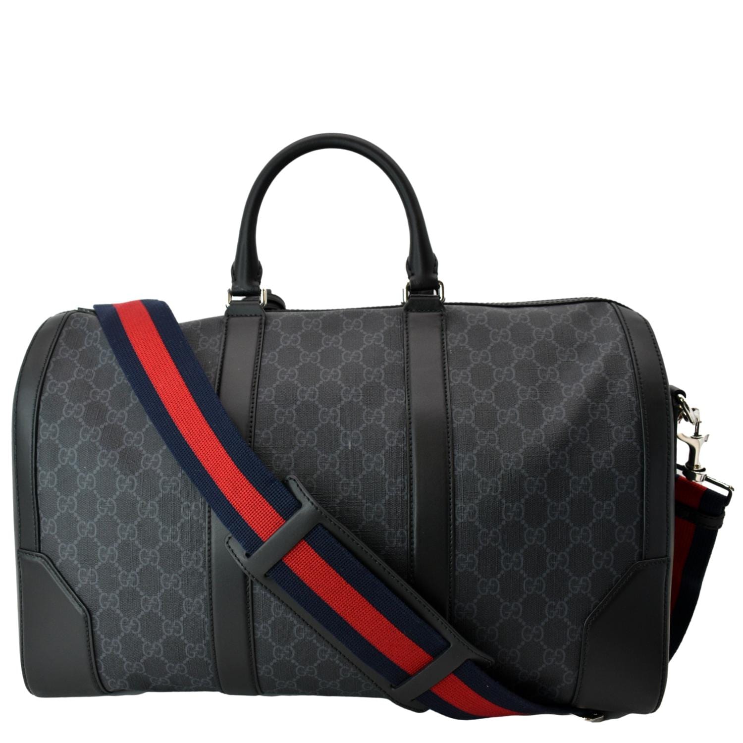 Gucci Carry On Supreme Duffle Bag Canvas Black Travel Bag